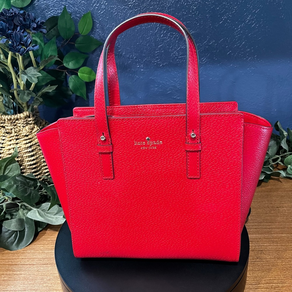 NWT Kate Spade Leather Small Hayden Hotchili Satchel/Crossbody